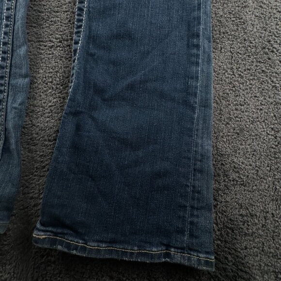 Big Star Sweet Boot Ultra Low Rise Denim Jeans Women Blue 27Lx33 Embroidered - Picture 6 of 16